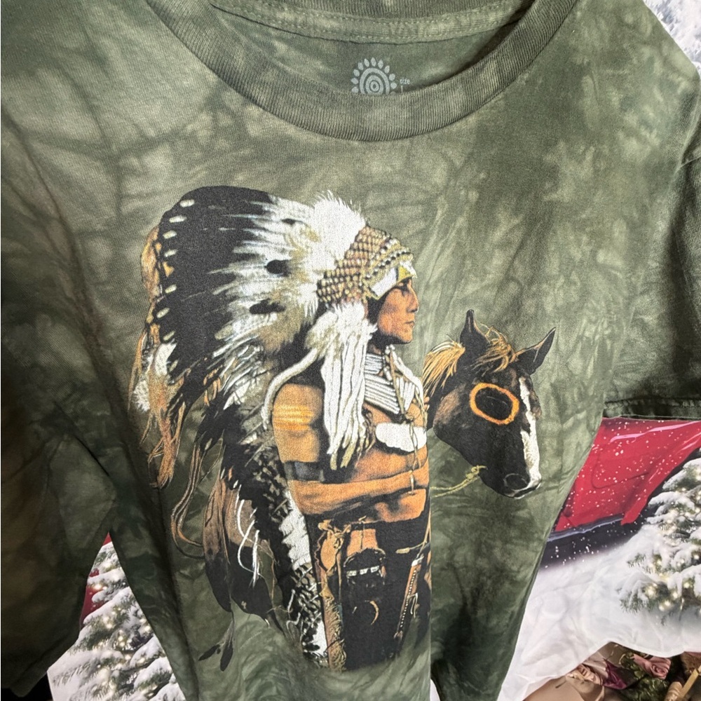 The Mountain by Craig Tennant Green Tie Dye T-Shirt Size Large. 1997. - Picture 2 of 5